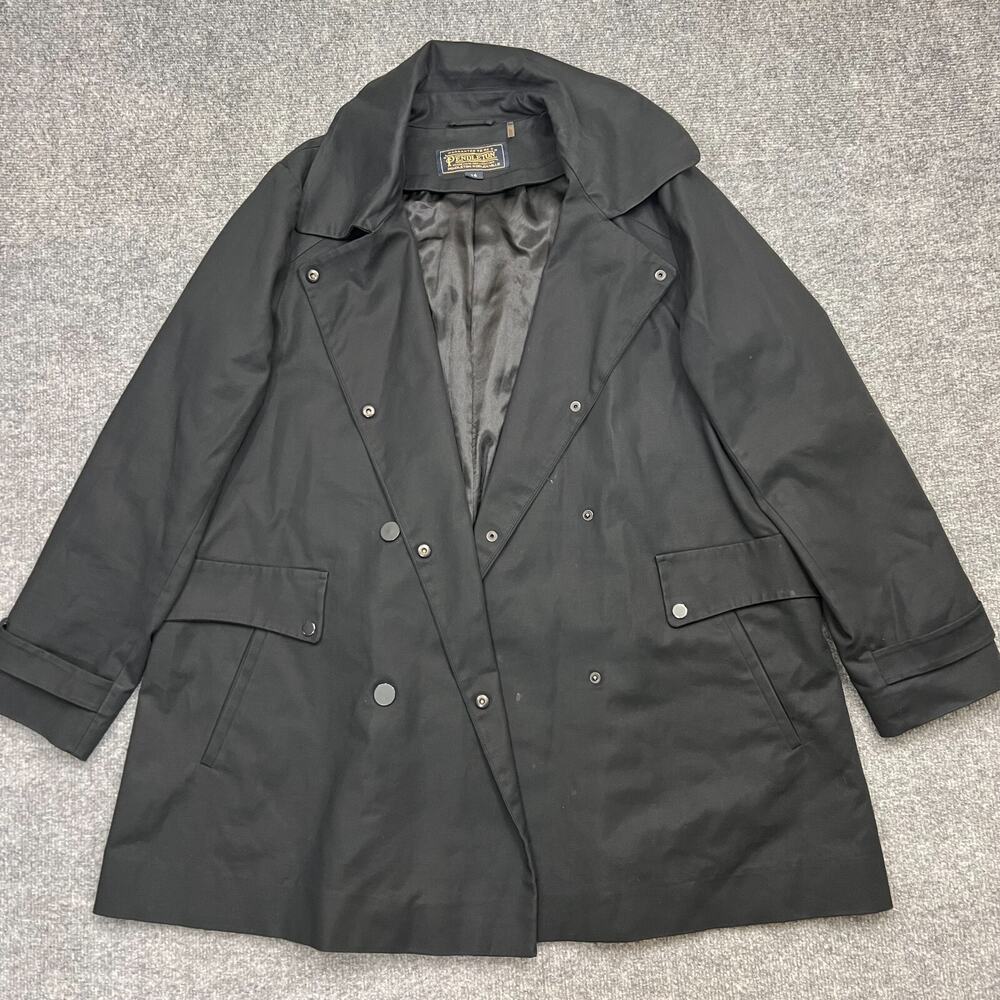 Pendleton Jacket Women's 16 Black Cotton Stretch Lapel Long Sleeve